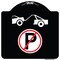 Signmission No Parking Tow Away Zone Symbol Heavy-Gauge Aluminum Architectural Sign, 18" x 18", BW-1818-23612 A-DES-BW-1818-23612 - alternate 1